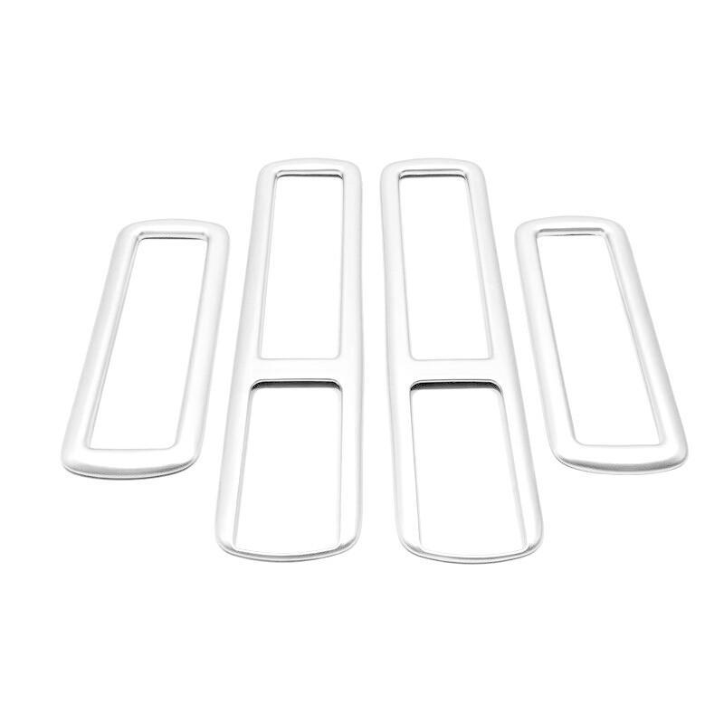 Matte Silver Rear Reading Light Cover Trim 4pcs for Toyota Highlander 2020-2022