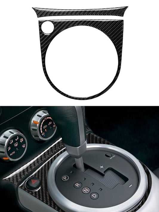 2 Automatic Gear Shift Frame Trim Panel Carbon Fiber for Nissan 350Z 2006-2009