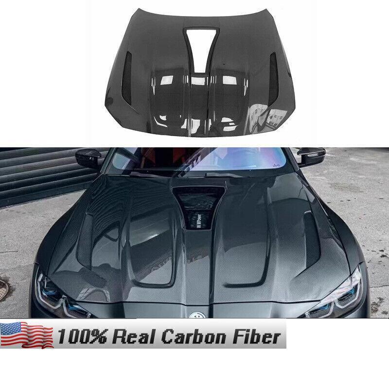 carbon fiber engine cover panel suitable for BMW M3, G80, M4, G82, G83 (2021-2024)