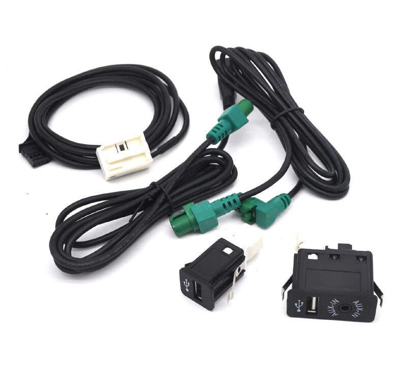 Retrofit Glovebox console usb aux socket cable set for BMW E60 E61 E63 M5 M6 E90