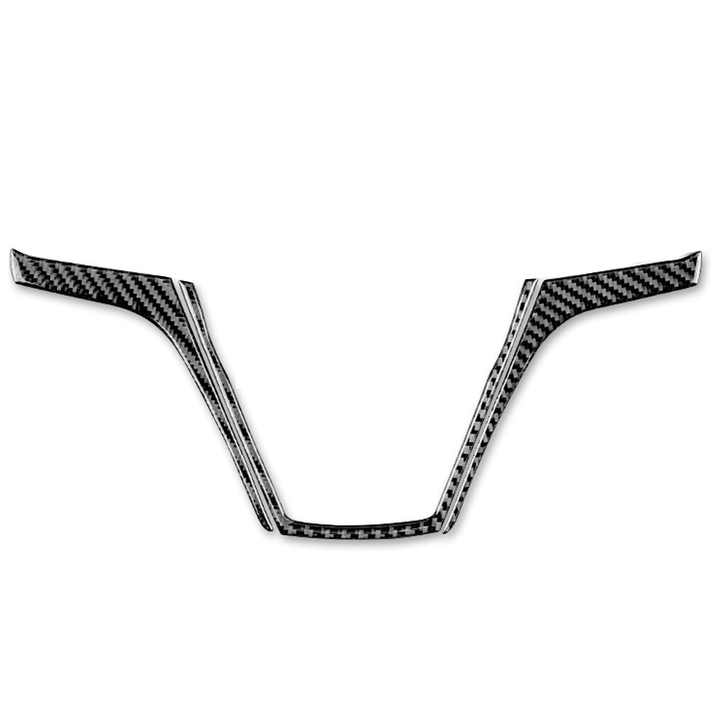 Carbon Fiber Steering Wheel Button Cover Trim for Chevrolet Camaro 2010-2015