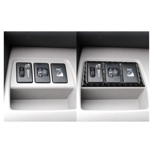 for Toyota RAV4 2006-2012 Soft Carbon Fiber Headlight Switch Panel Cover Trim