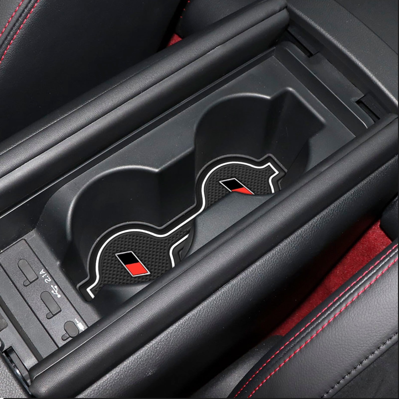 Car Cup Mat for Toyota GR86 for Subaru BRZ 2021~2023 Gate Slot Pad Accessories WHITE