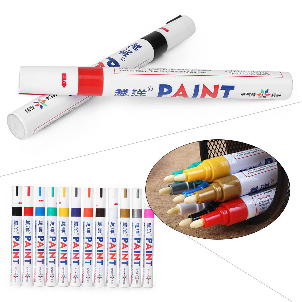 Waterproof Paint Marker Pen Permanent Tire Tyre Tread Rubber Metal Access White