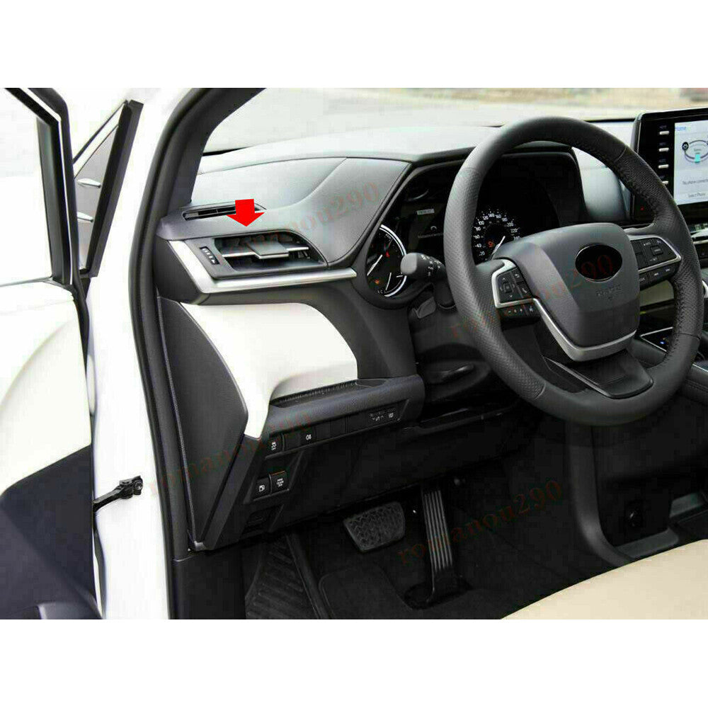 for Toyota for Sienna 2021-2023 Carbon Fiber Console Dashboard Air Outlet Frame Trim