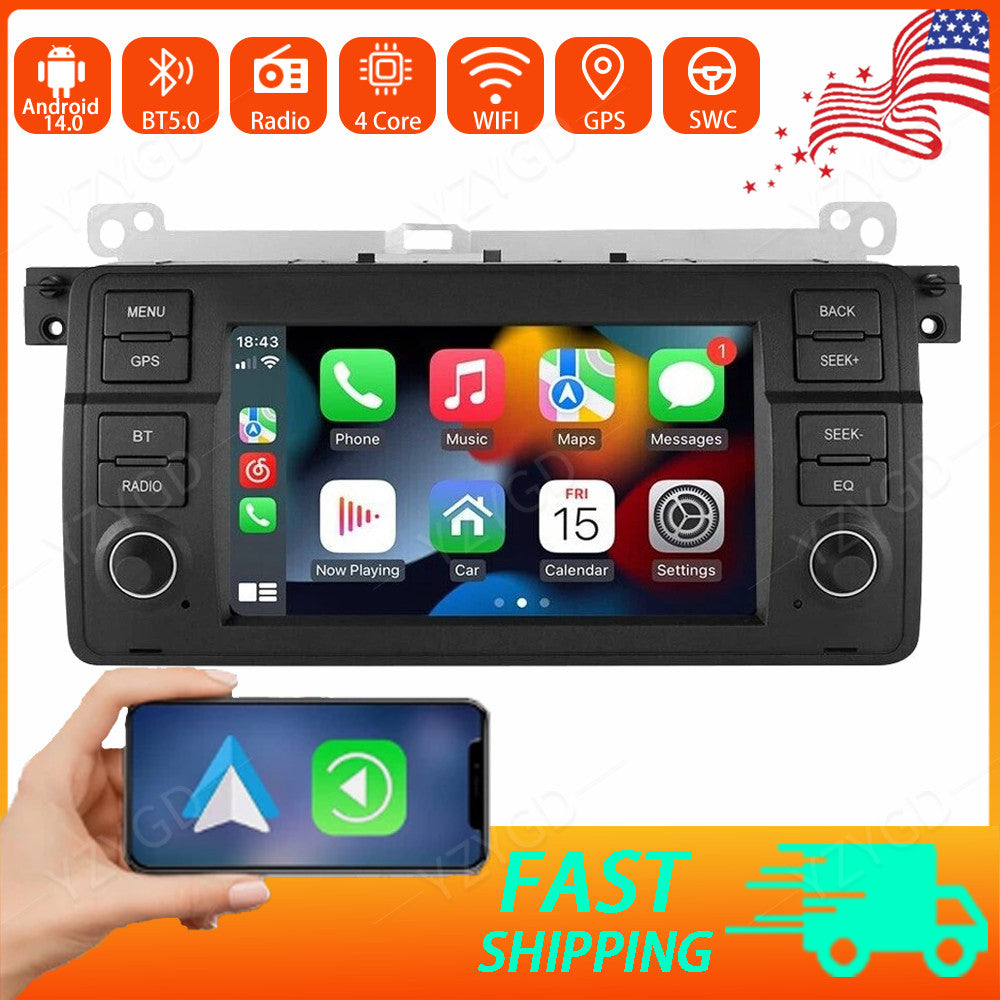 for BMW E46 3-Door Hatchback 2000-2004 Screen Android Car Radio CarPlay WiFi GPS