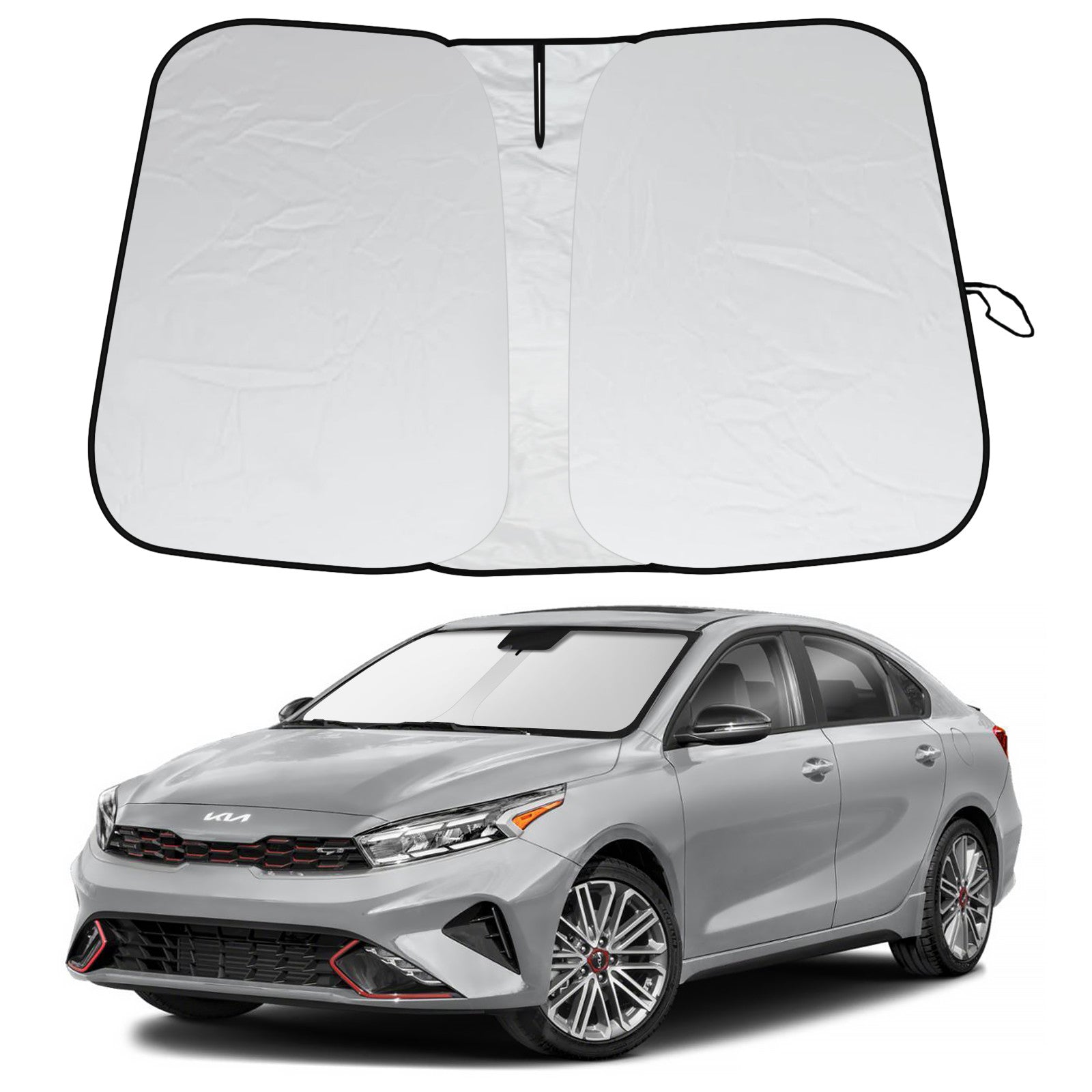 Custom for Kia Forte 2019-2024 Windshield Sun Shade Heat Block Foldable Visor