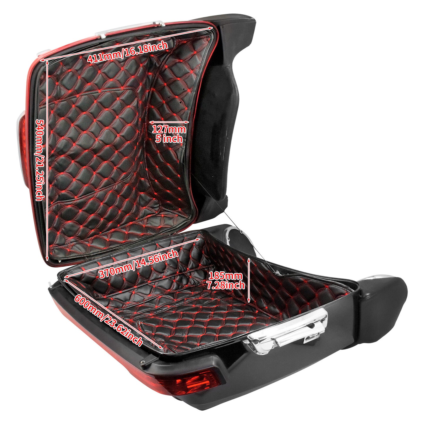 Red Thread King Tour Pak Trunk Insert Carpet Liner Fit For Touring Glide 2014-UP