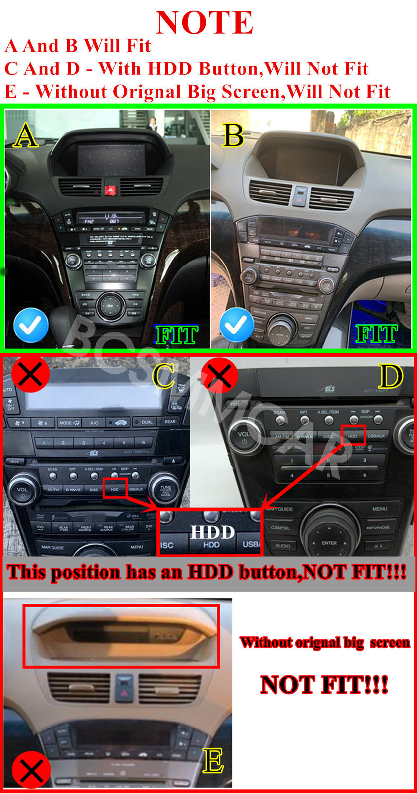 Fit for Honda for Acura MDX 2007-2013 Android Car Radio GPS For Carplay WIFI FM RDS