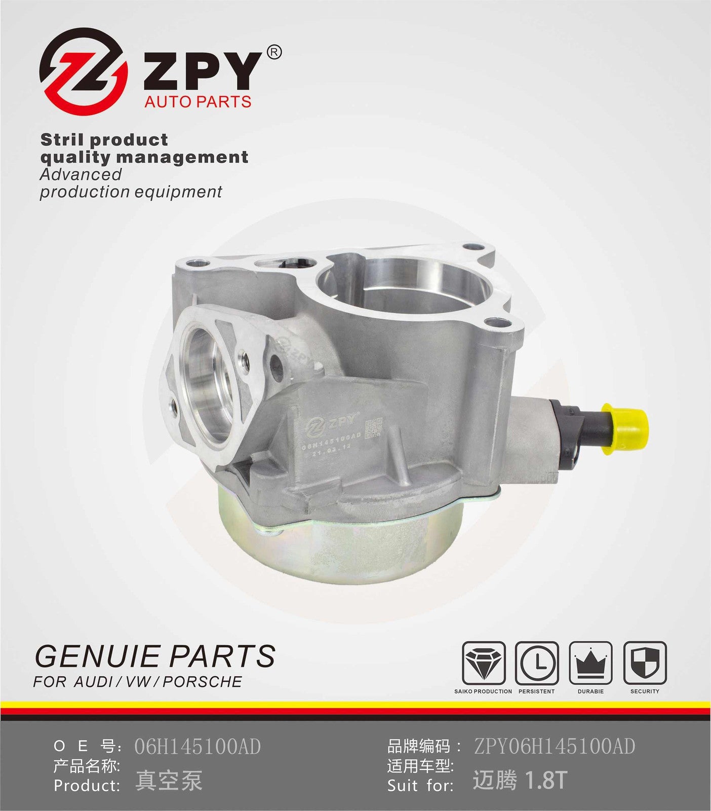 ZPY for Audi for VW for Passat for Golf Vacuum Pump Turbo 06H145100AD 06H145100AK