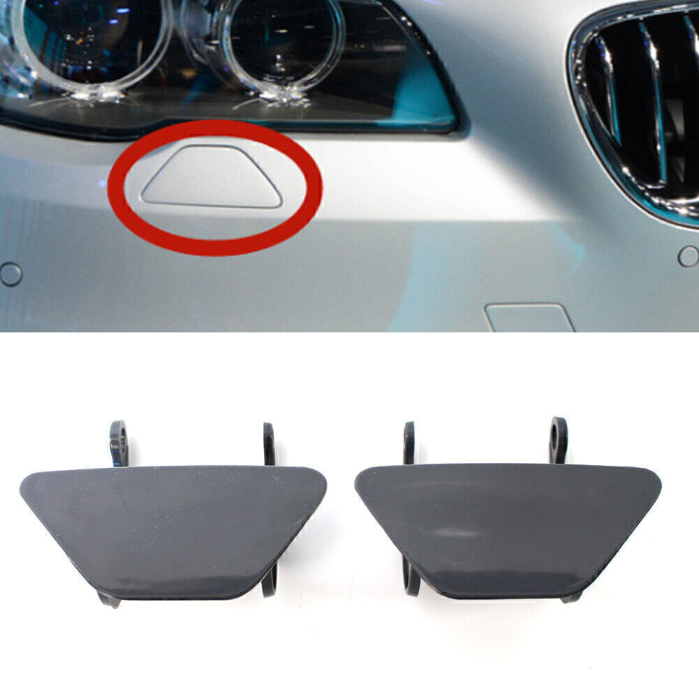 Bumper Headlight Headlamp Washer Cap Cover Fit for BMW 535i F10 F18 2011-2013 2pcs
