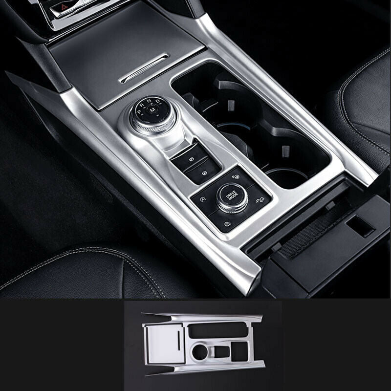 for Ford Explorer 2020-2022 ABS Silver Central Console Gear Shift Panel Trim 2pc