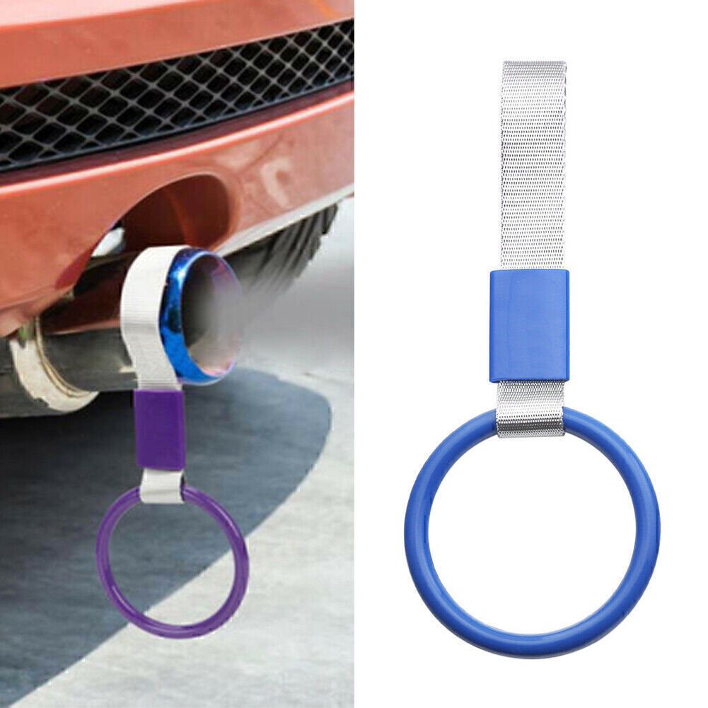 JDM TSURIKAWA RING SUBWAY TRAIN BUS HANDLE HAND STRAP CHARM DRIFT BLUE