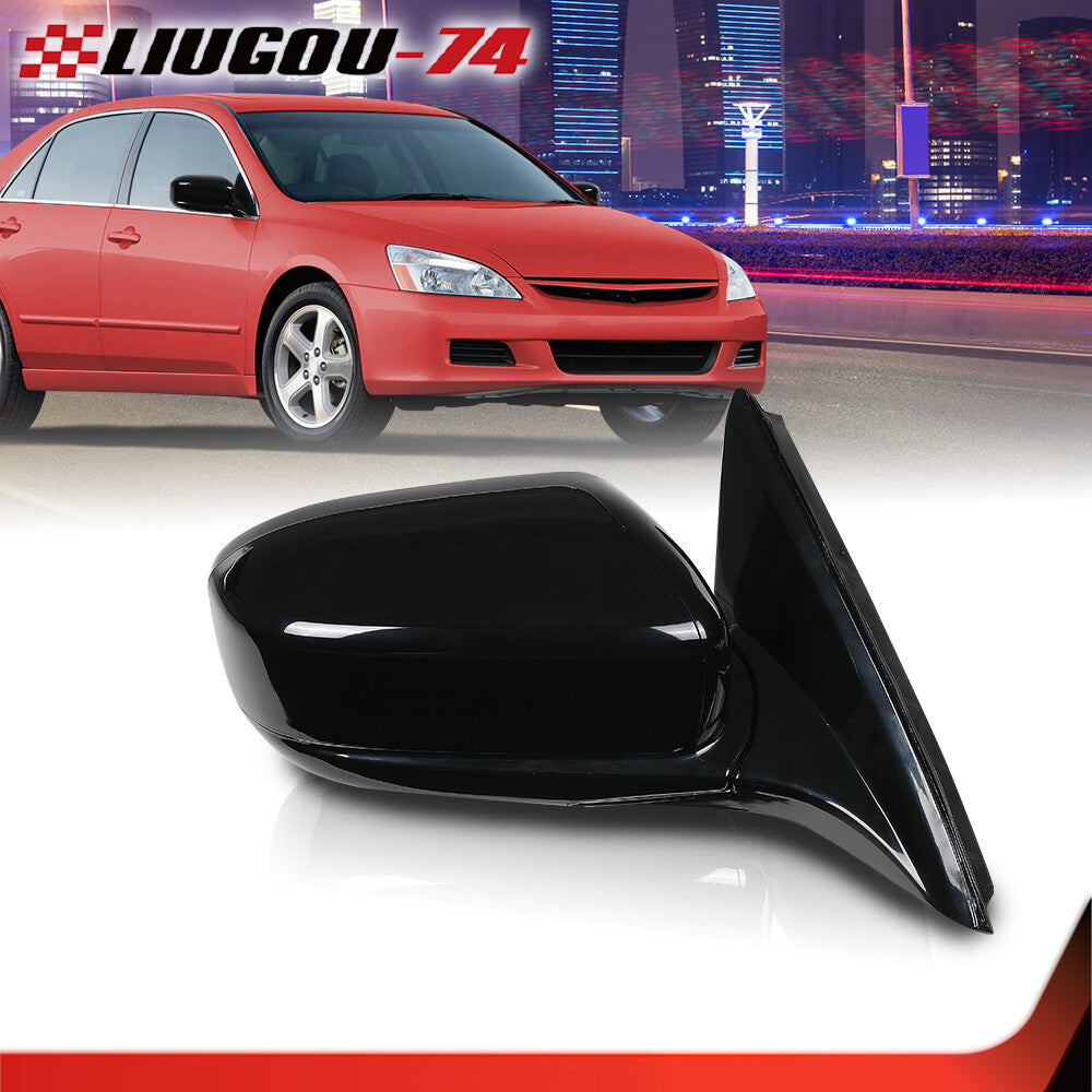 Power Mirror front passenger side fits for Honda Accord sedan 03-07 Gloss Black