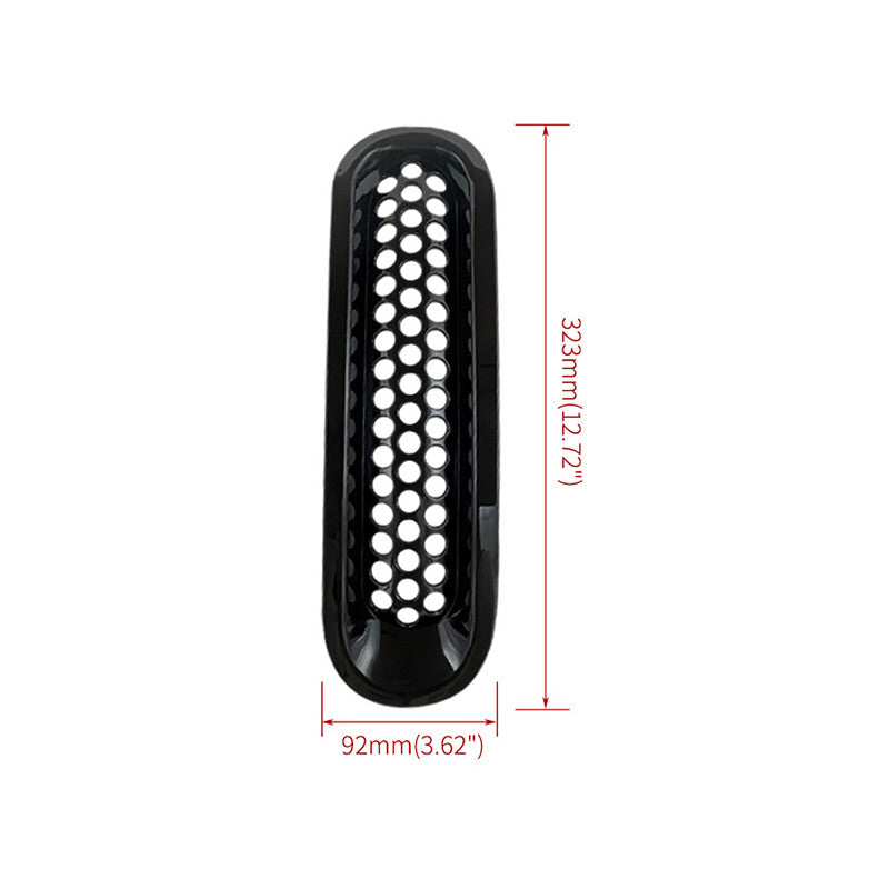7-Piece Matte Black Front Grille Grille Insert Kit for Jeep for Wrangler 2007-2015