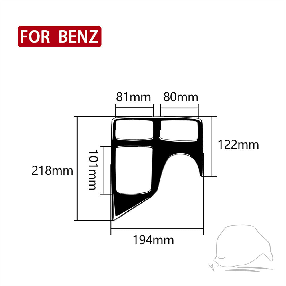 for Benz GLE GLS ML GL Class 2013-19 Gear Multimedia Panel Cover RHD Gloss Black