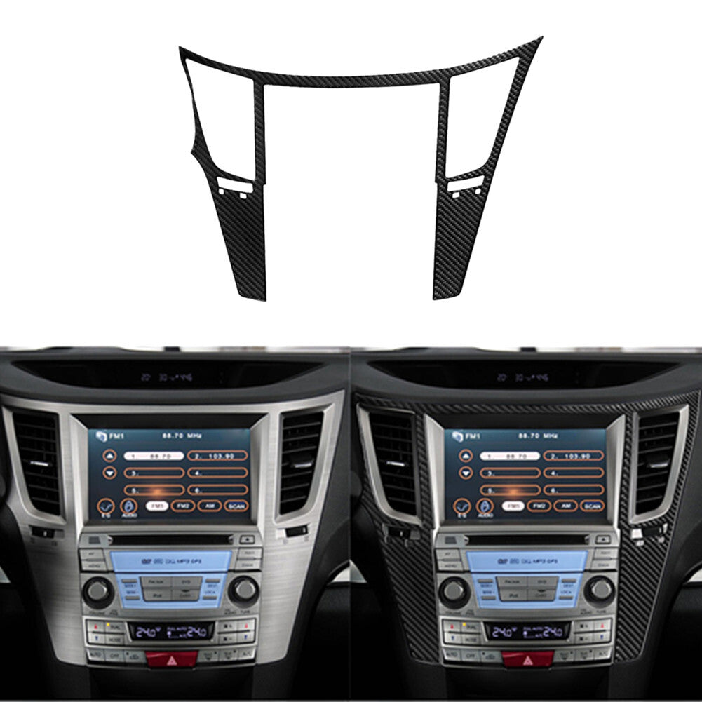 Carbon Fiber Radio Console Outer Frame Cover for Subaru Legacy Outback 2010-2014