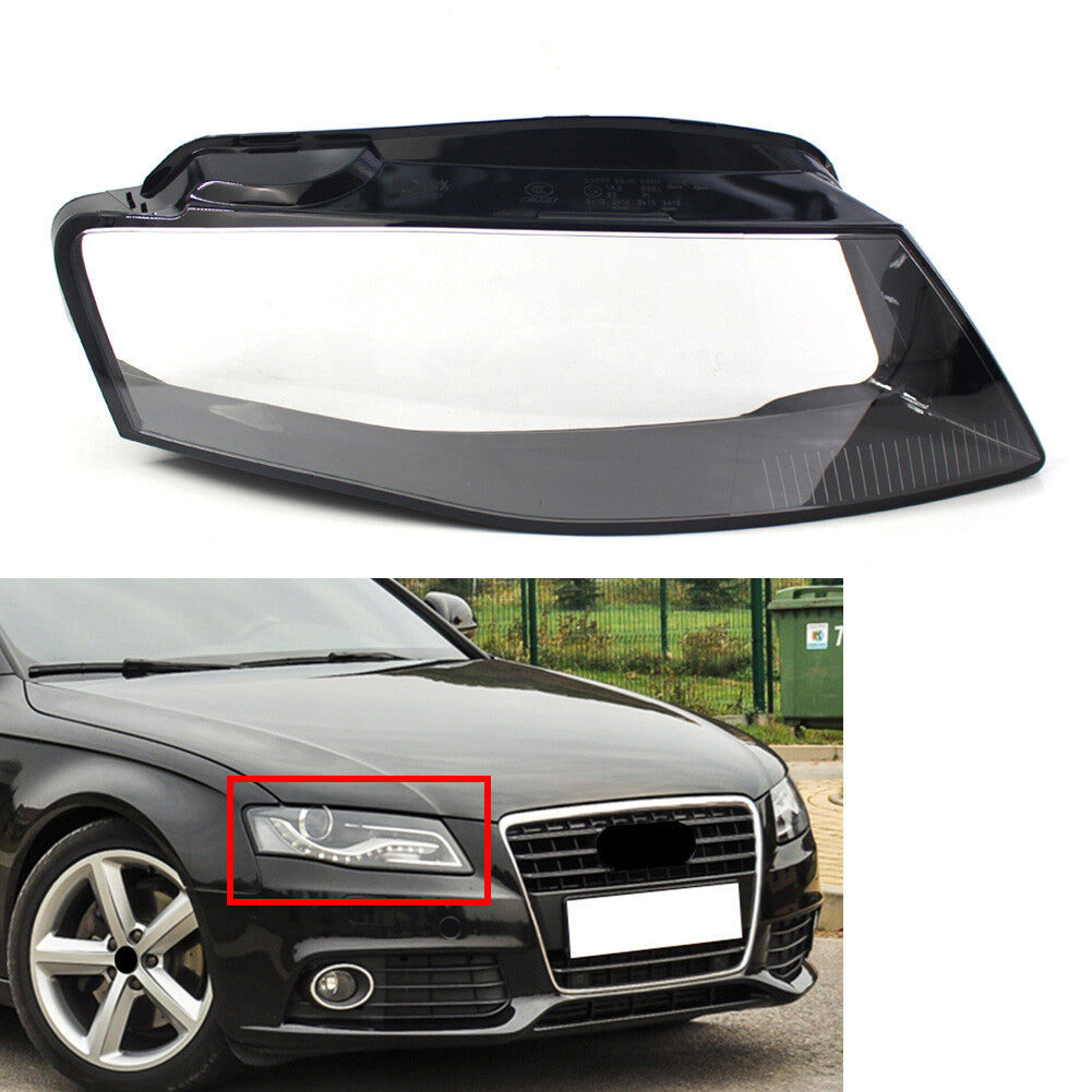 Transparent Headlight Lens Lampshade Cover FIT for Audi A4 B8 2009-2012