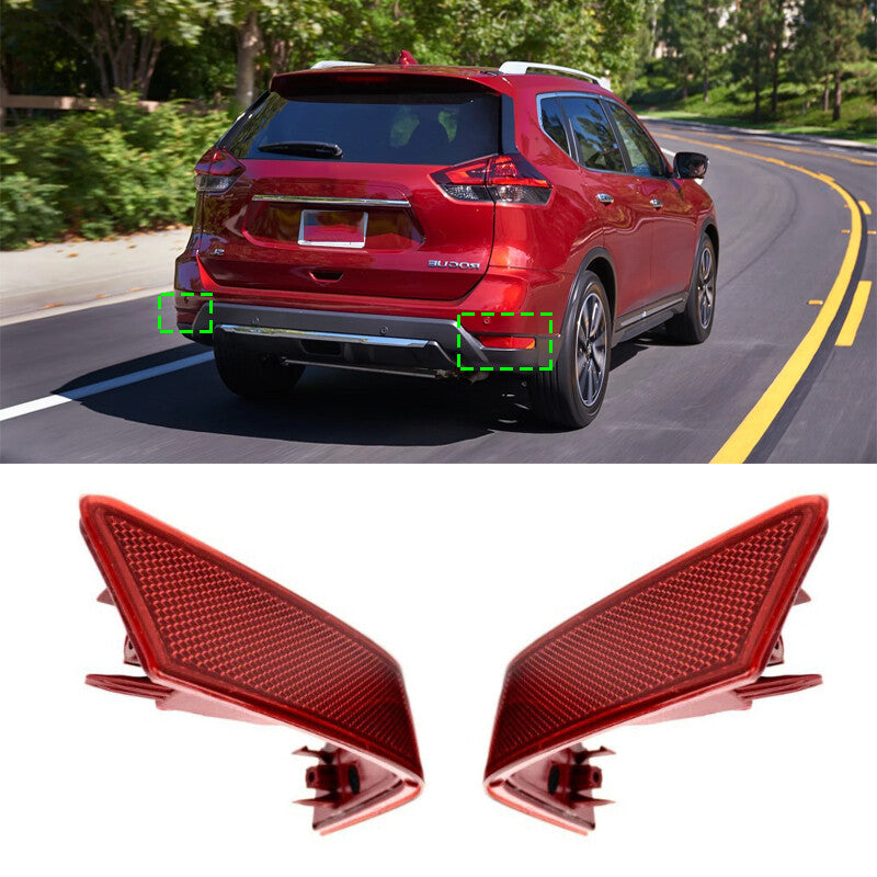 Pair Rear Bumper Marker Light Reflector for Nissan Rogue 2017 2018-2020
