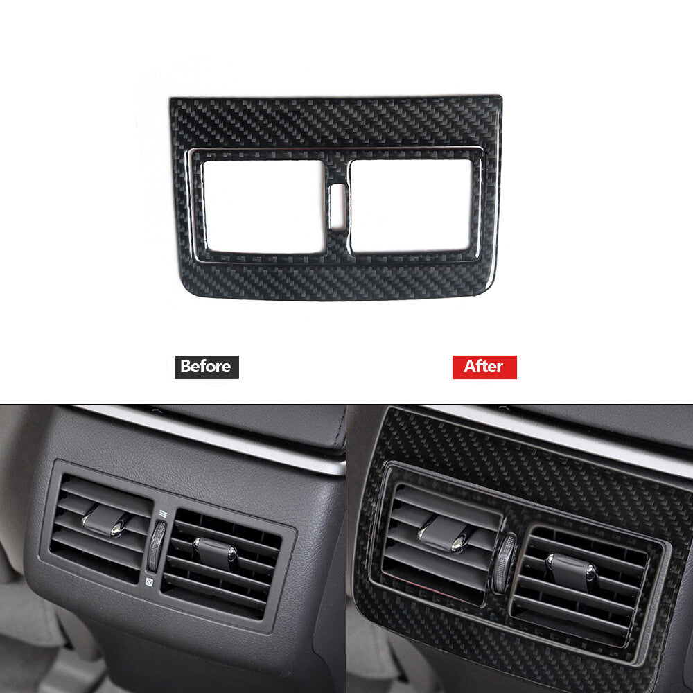 2x Carbon Fiber Rear Air Vent Outlet Cover Trim TypeA for Toyota for Camry 2007-2011