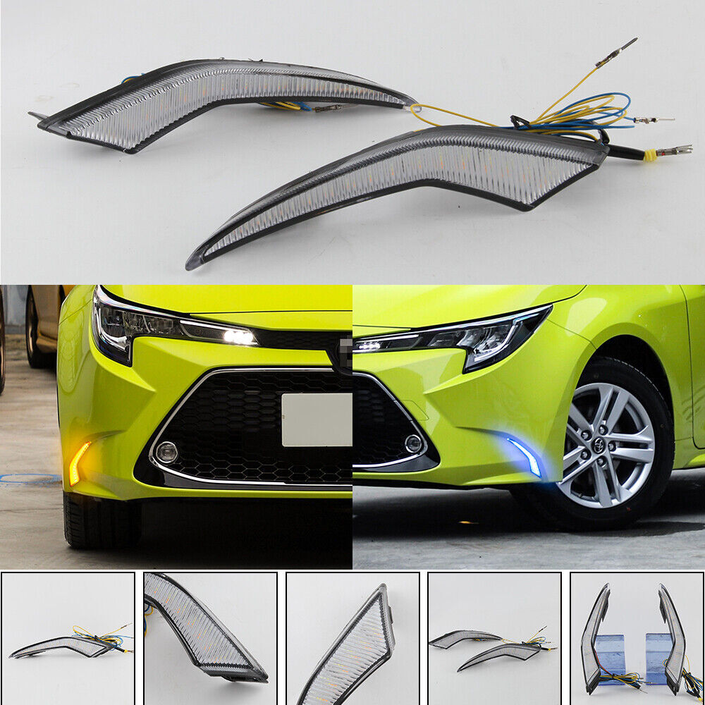 DRL Led Daytime Running Light Fog Lamp w/Turn Signal for Toyota for Corolla Levin 19