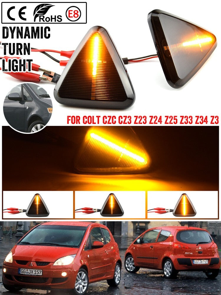 Dynamic Side Marker Turn Light signal lamp for Mitsubishi Colt CZC CZ3 Z23 Z24