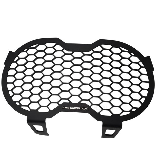 Black Headlight Grille Guard Cover Protector For DesertX Headlight Guard Cover