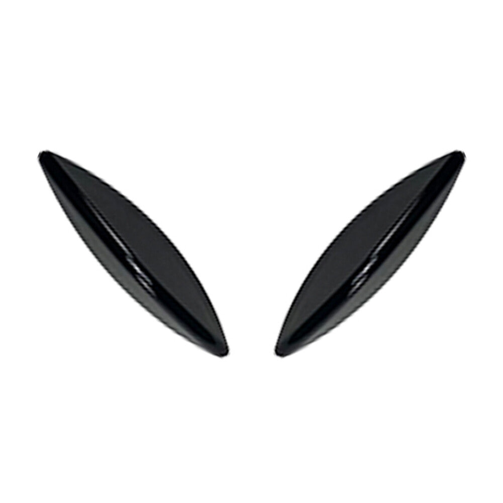 Front Bumper Lip Splitter Spoiler Side Canards Black for Benz C-Class W205 15-18