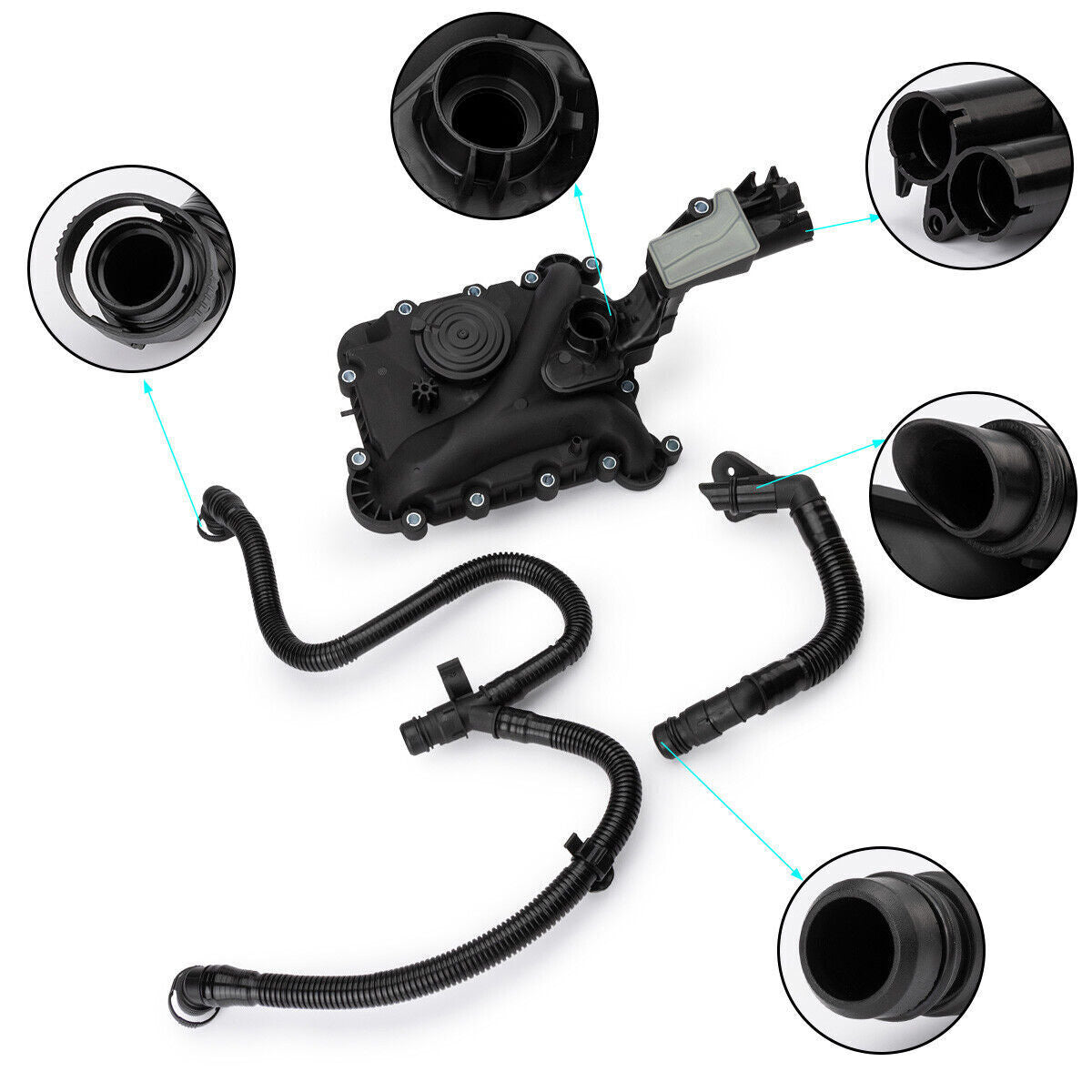 Oil Separator PCV Valve Vent W/Tube for AUDI for A6 A7 for A8 Q5 Q7 S4 3.0 06E103547AB