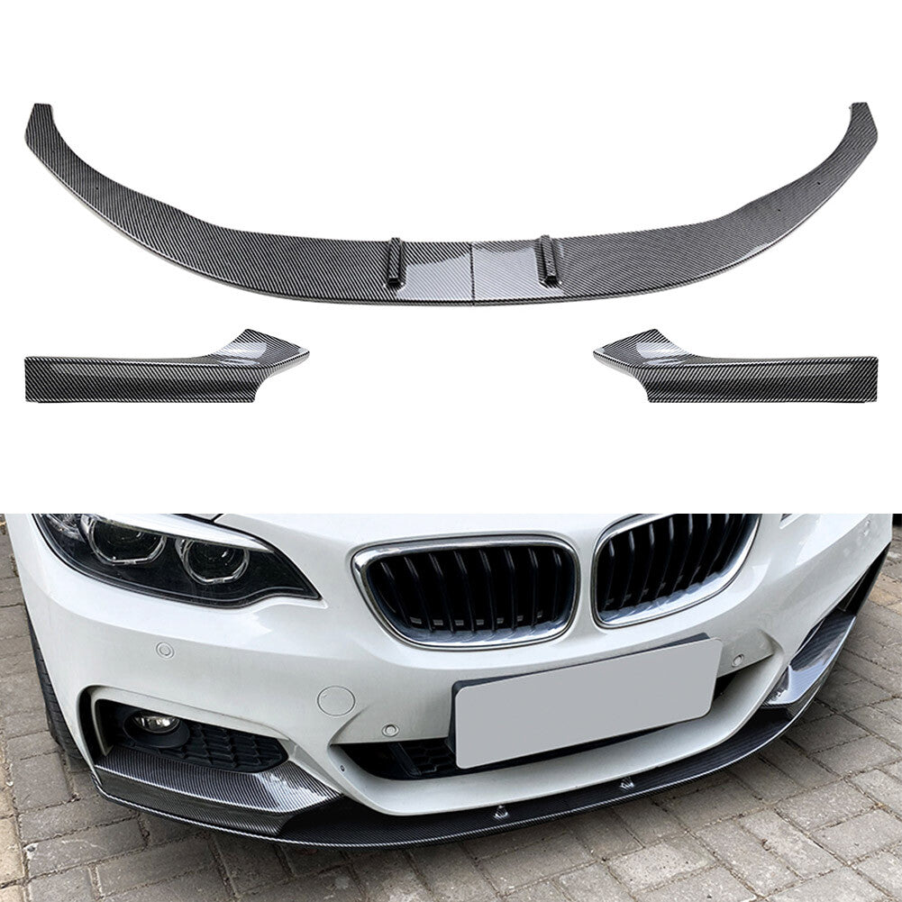 Front Bumper Spoiler Lip+Side Splitter Cover Trim for BMW 2 Series F22 F23 M