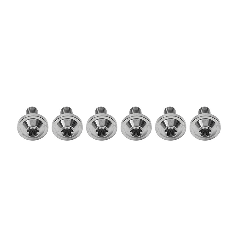 6pcs Alloy Bolts Truss Torx Head Screws M6x10mm For Motorcycle Silver