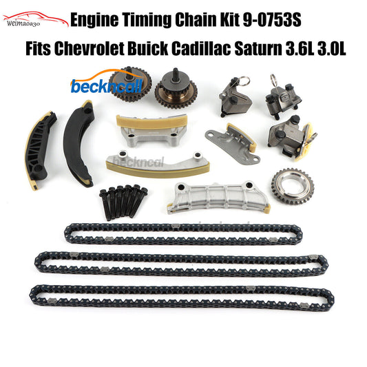 Engine Timing Chain Kit 9-0753S for Chevrolet for Buick for Pontiac for Cadillac for Saturn 3.0L
