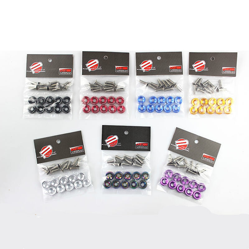 Blue Fender Washers And Bolt Aluminum for Integration RSX EK EG DC