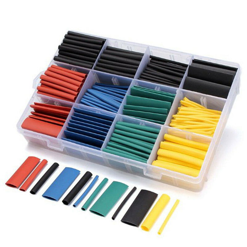 530Pcs Car Wire Heat Shrink Tubing Insulation Shrinkable Tube Thermoretractile