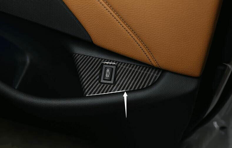 for BMW 5 Series 2018-2023 ABS Carbon Fiber Tailgate Rear Door Button Cover Trim