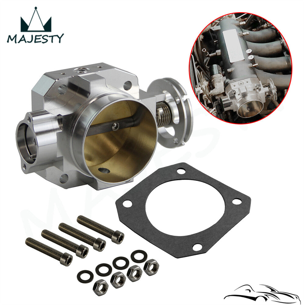 70mm Aluminum Throttle Body for Acura for Honda B16/B18/D15/D16/H22/F20 S2000 Silver