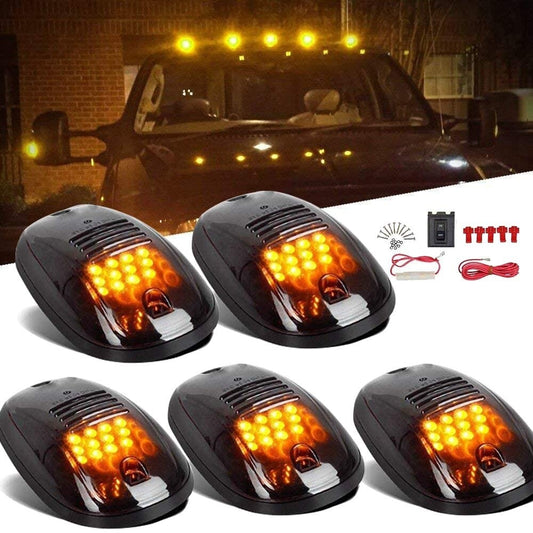 5x for Dodge for RAM 1500 2500 Amber Smoke Len LED Roof Top Cab Running Marker Light