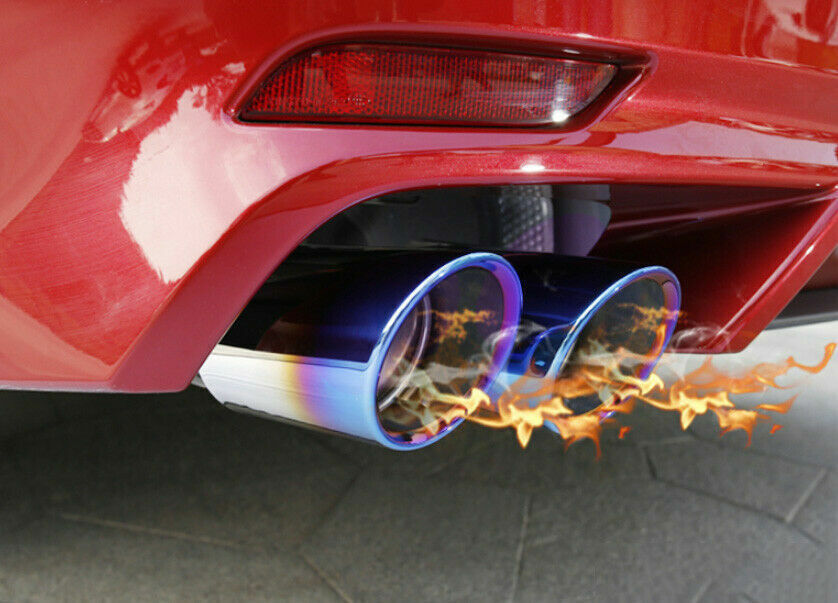 for Toyota for Camry SE/XSE 2018-23 Blue Steel Exhaust Muffler Tail Pipe Tip Cover4