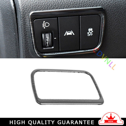 Car Inner Headlight Button Frame Cover Trim for Kia K5 2021-2022 Black Titanium