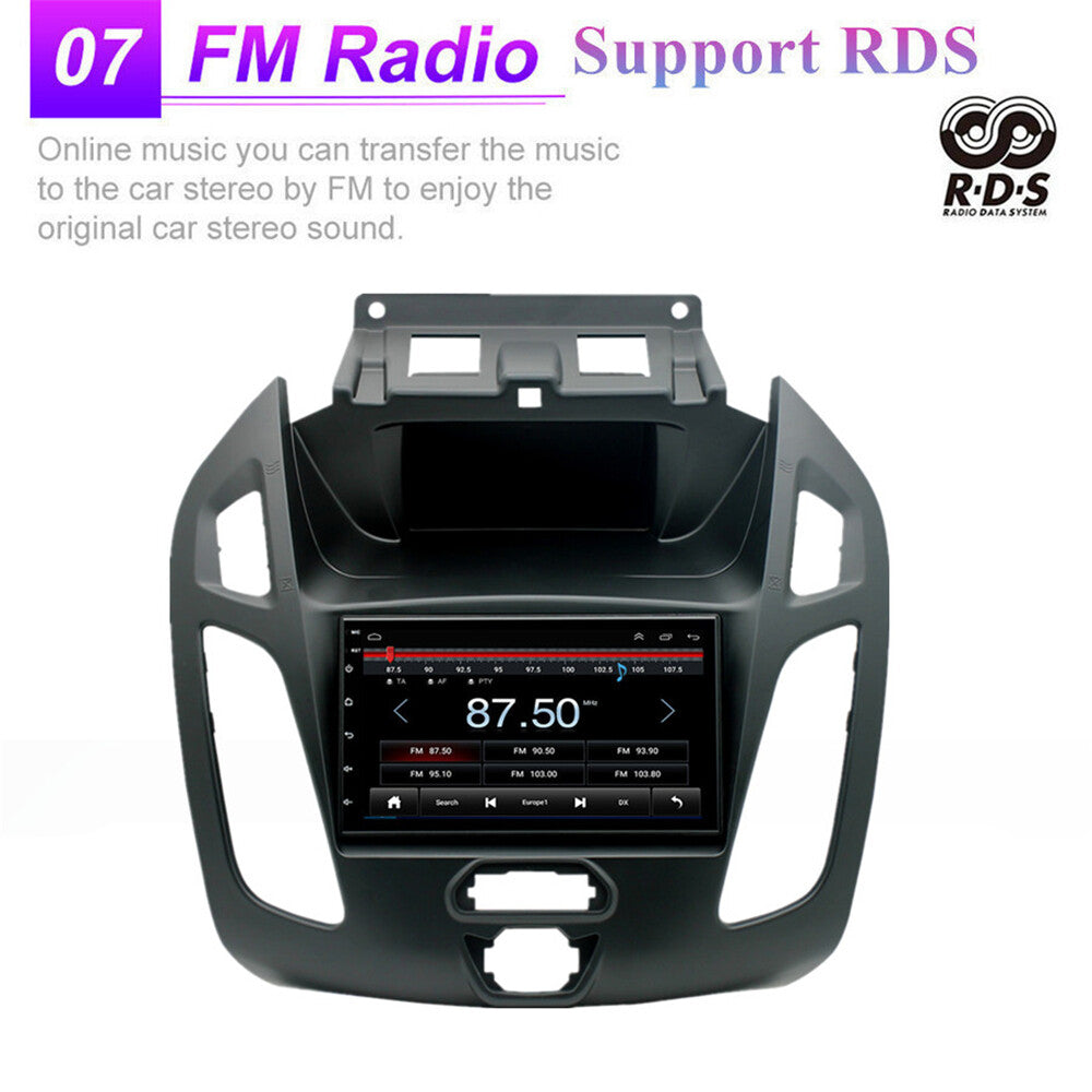 7Android 13 Support Carplay Car Stereo Radio for Ford Transit Connect 2014-18