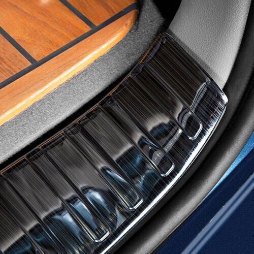for Kia Carnival 2022-2024 Black Inner+Outer Rear Bumper Protector Sill Cover 2P