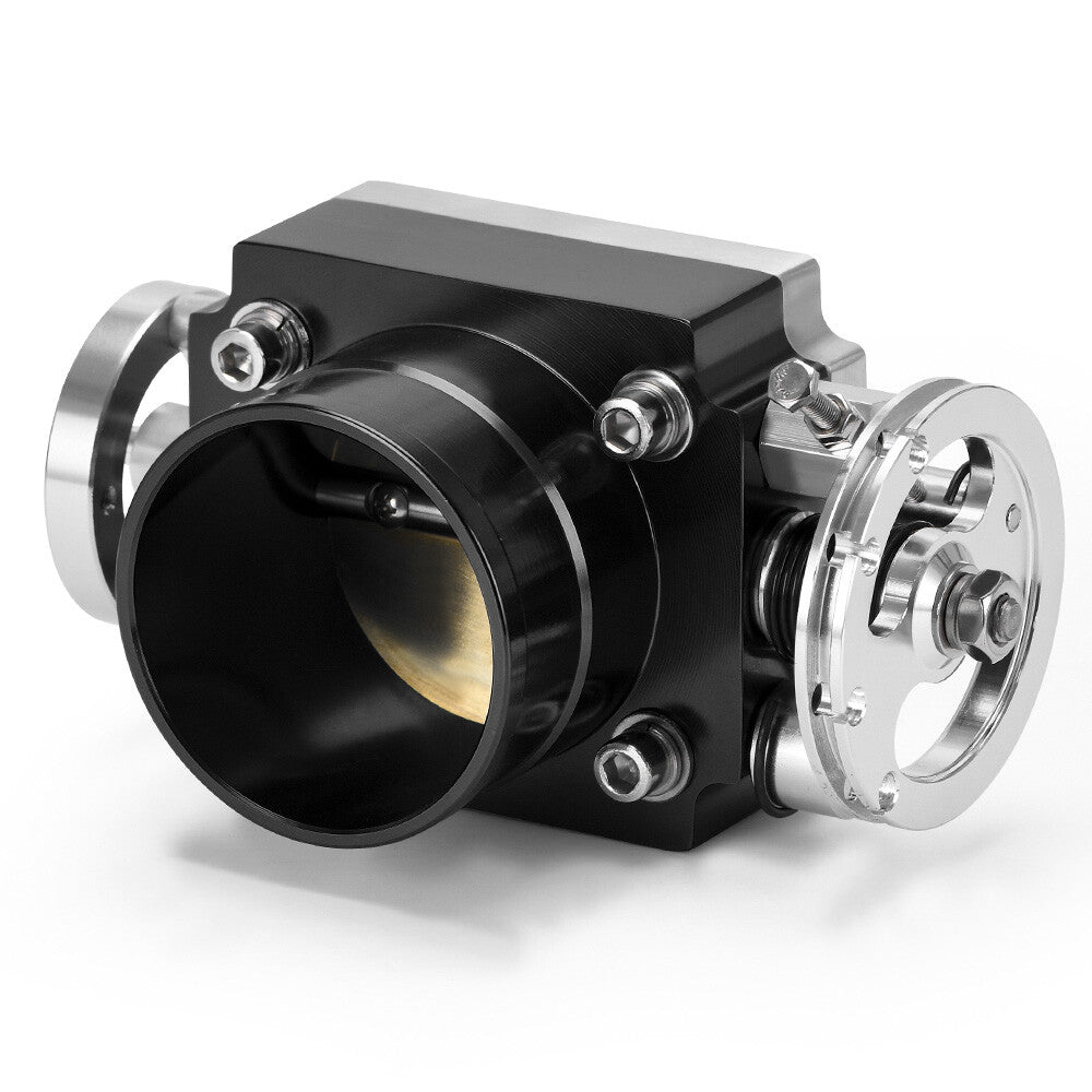 70MM 2.75 Universal Throttle Body High Flow Intake Manifold Aluminum Black TB