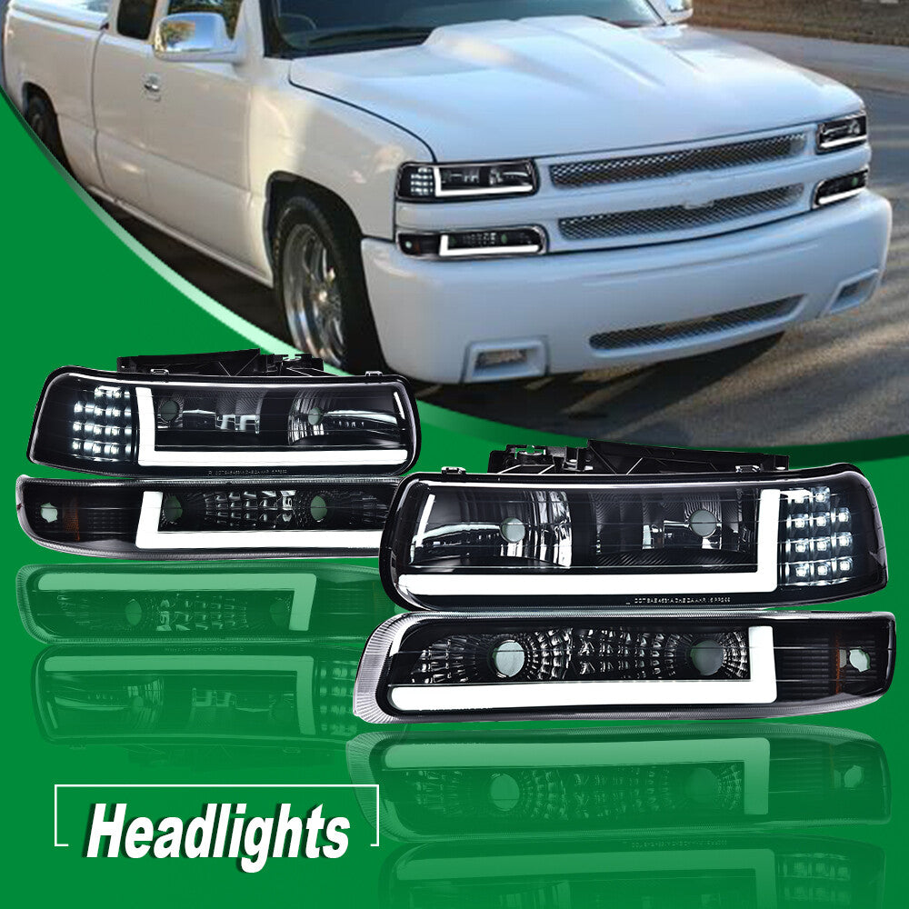LED DRL Red Mold Water Daybreak 99-02 Black and White Silver Stone 00-06 Tahoe