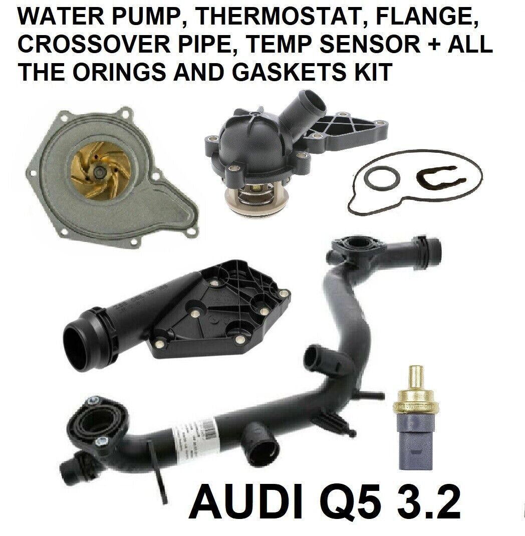 New Cooling System Kit for Audi A4 Quattro A5 Quattro Q5 3.2 V6 PUMP THERMOSTAT PIPE