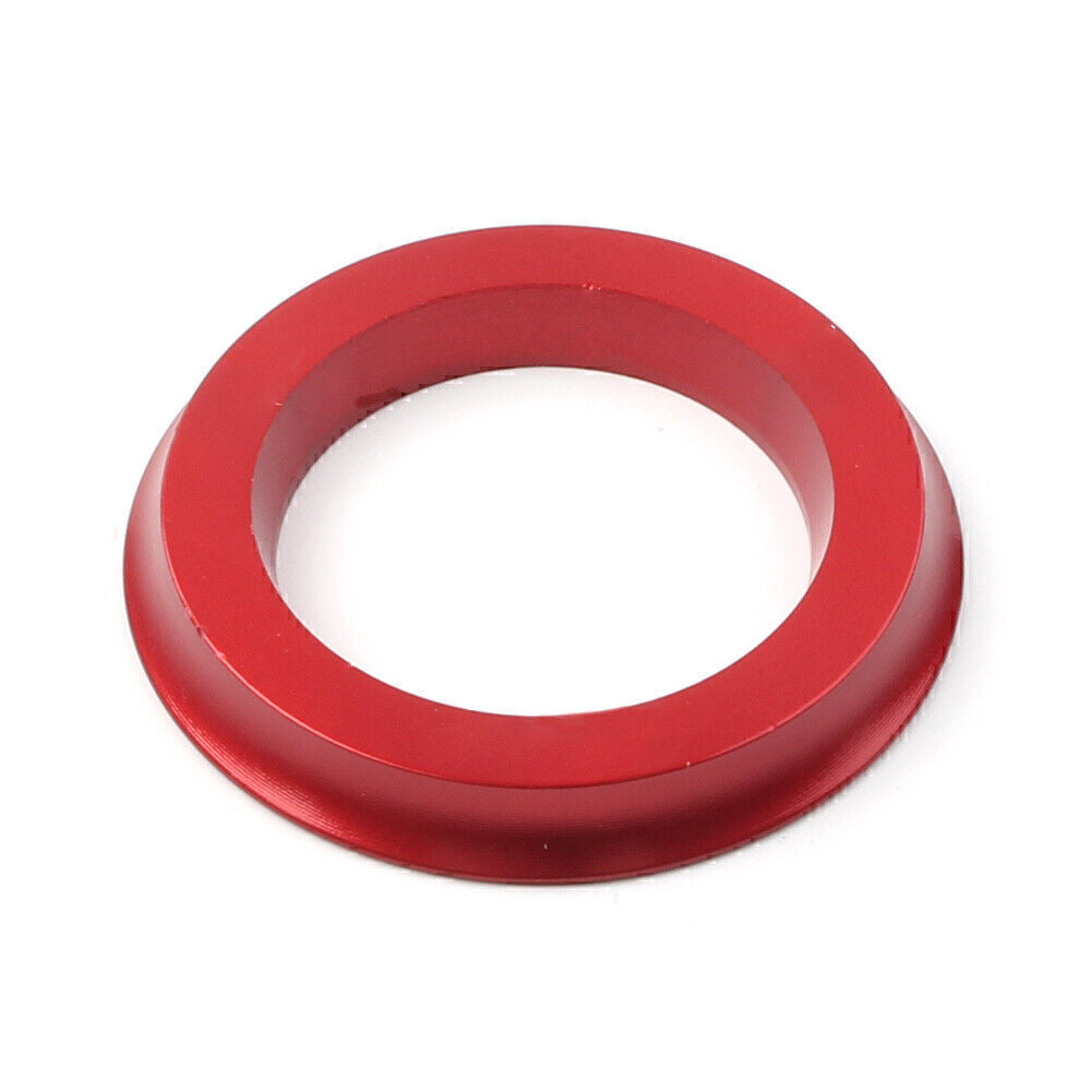Motorcycle Alloy Ignition Key Switch Ring Cover Key Hole Circle Cap Cover Red UK