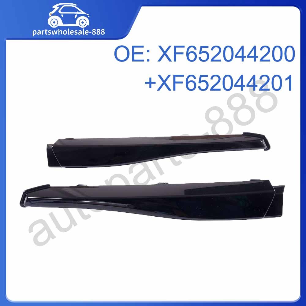 A pair of black insert caps on the lower side of the front bumper are suitable for the for Jaguar XF 2009 - 2011