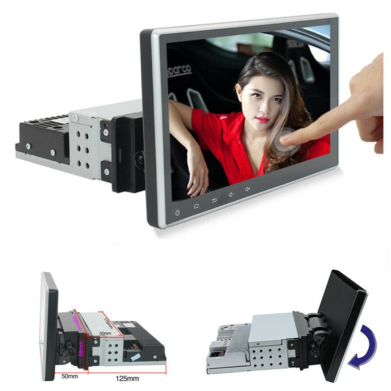 Android 9.1 Adjustable GPS Navigation WiFi 10.1 1Din Stereo MP5 Player FM Radio