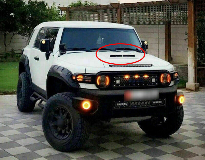 1P White Front Engine Hood Air Outlet Vent Cover for Toyota FJ Cruiser 2007-2014