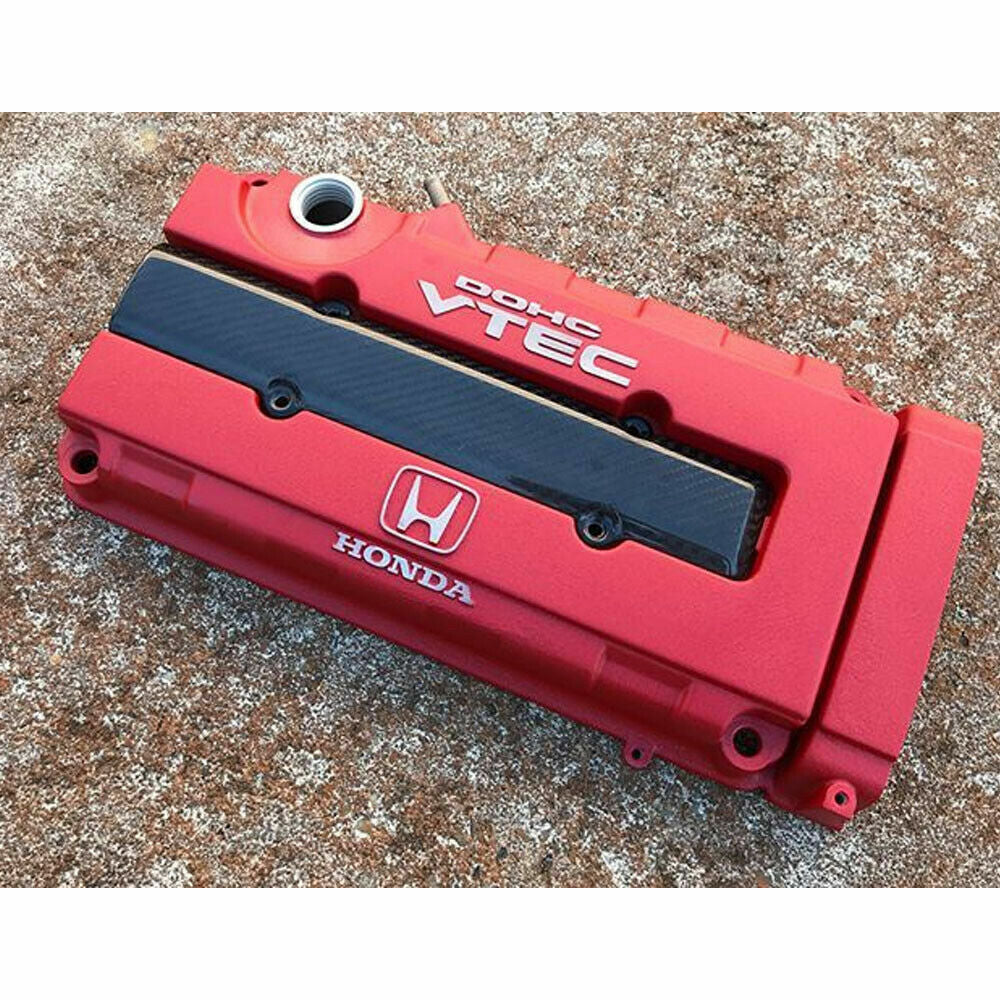 ABS CARBON FIBER LOOK VALVE COVER SPARK PLUG INSERT for HONDA B18 B16SERIES VTEC