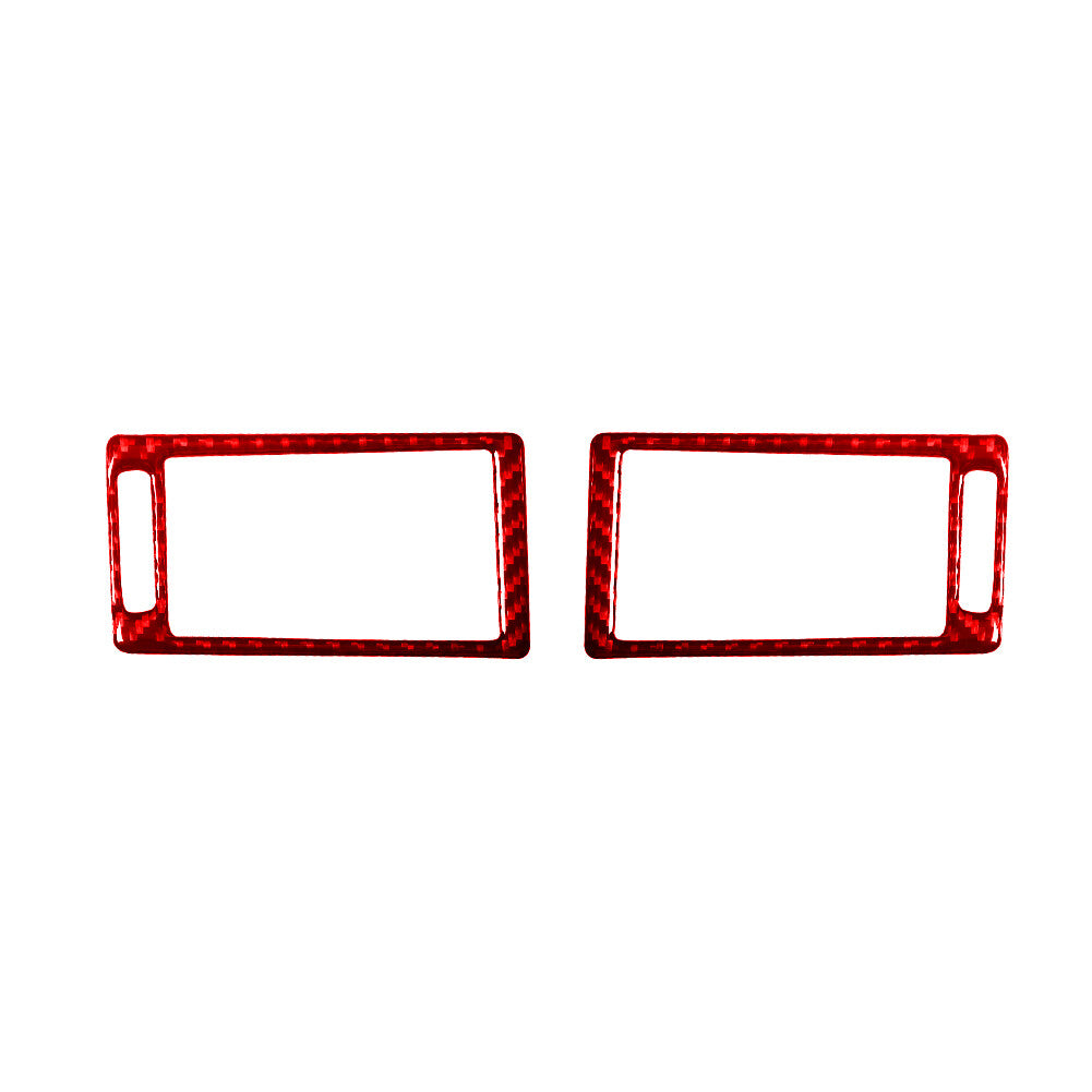 Red Carbon Fiber L & R Air Vent Trim for Land Rover Discovery Sport 2015-2019